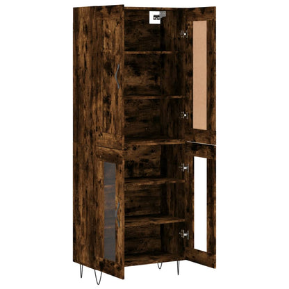 vidaXL Highboard Smoked Oak 69,5x34x180 cm Engineered Wood
