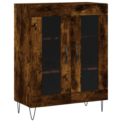 vidaXL Highboard Smoked Oak 69,5x34x180 cm Engineered Wood