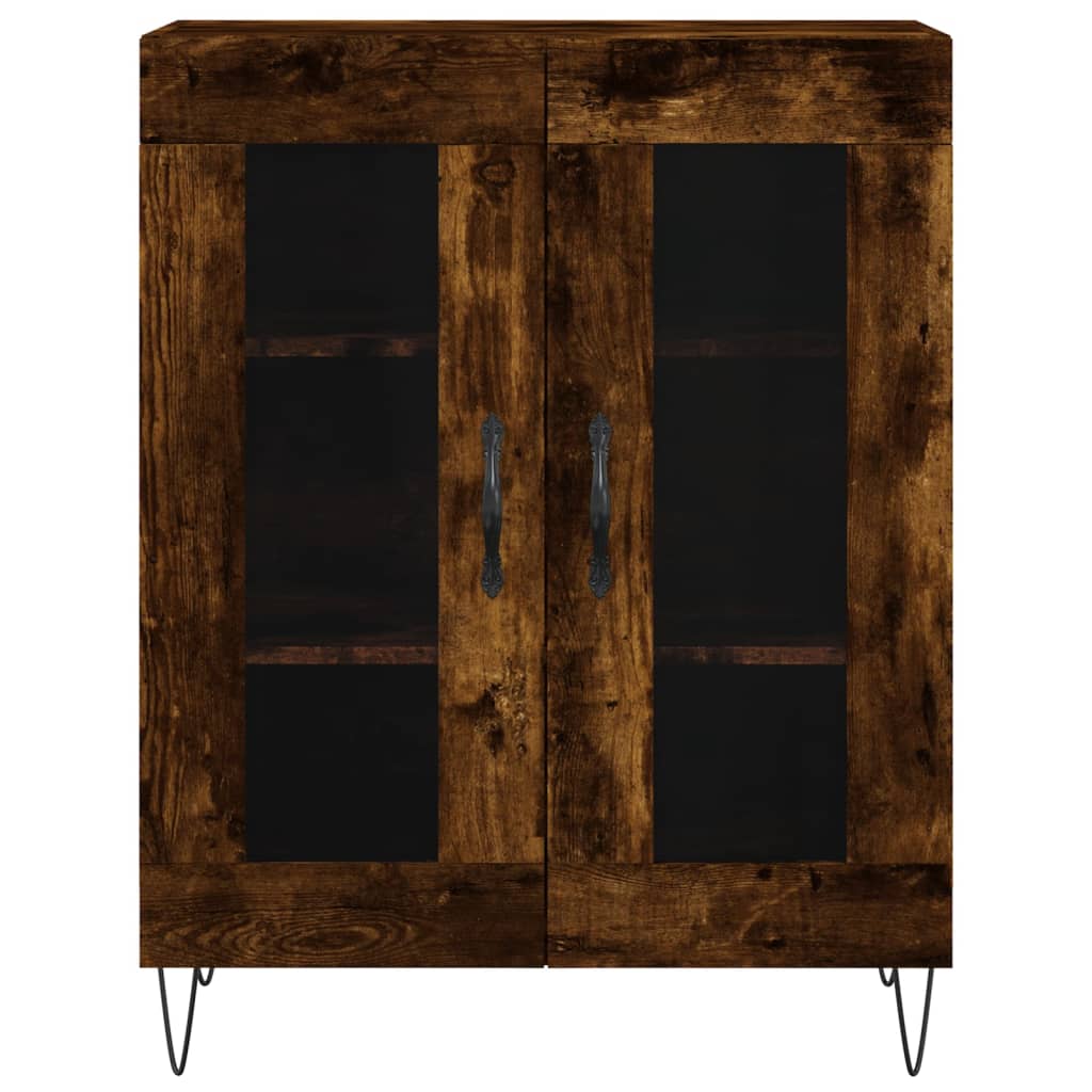 vidaXL Highboard Smoked Oak 69,5x34x180 cm Engineered Wood