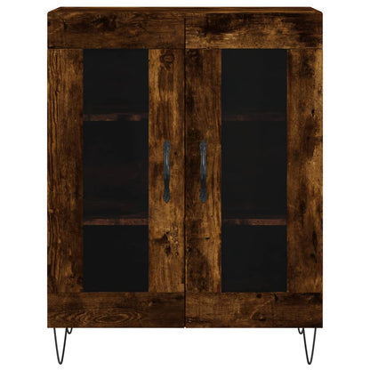 vidaXL Highboard Smoked Oak 69,5x34x180 cm Engineered Wood