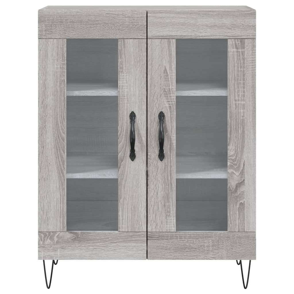 vidaXL Highboard Grey Sonoma 69,5x34x180 cm Engineered Wood