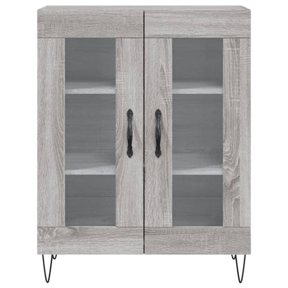 vidaXL Highboard Grey Sonoma 69,5x34x180 cm Engineered Wood
