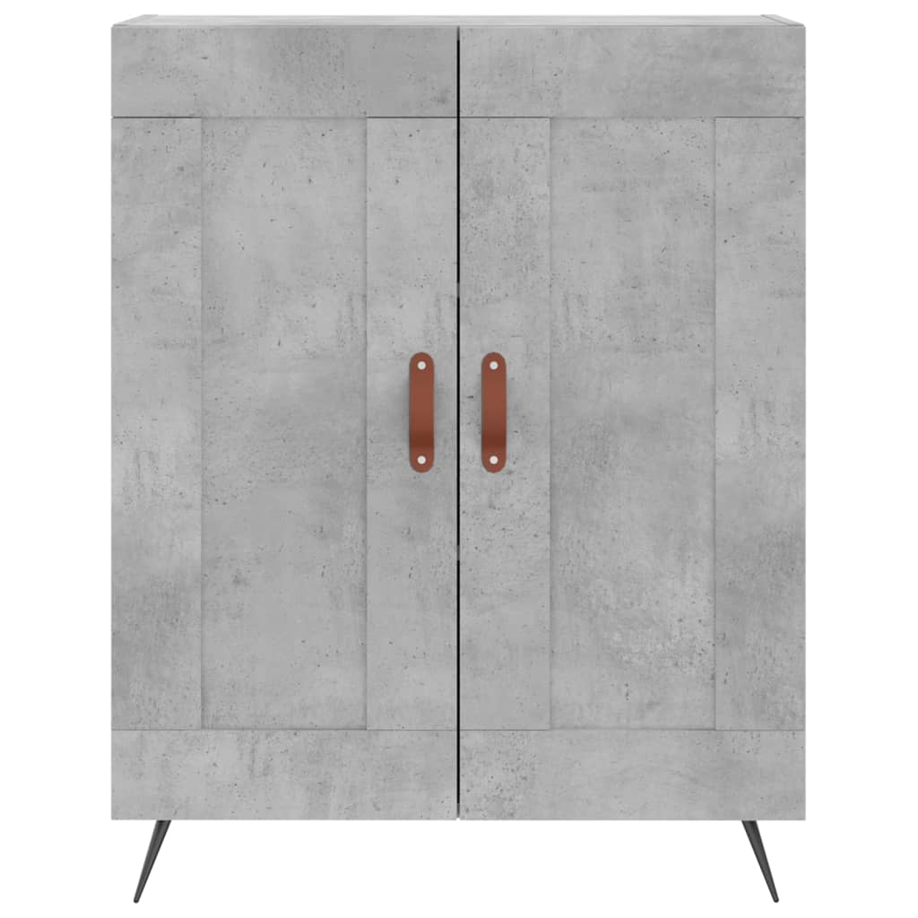vidaXL Highboard Concrete Grey 69.5x34x180 cm Engineered Wood
