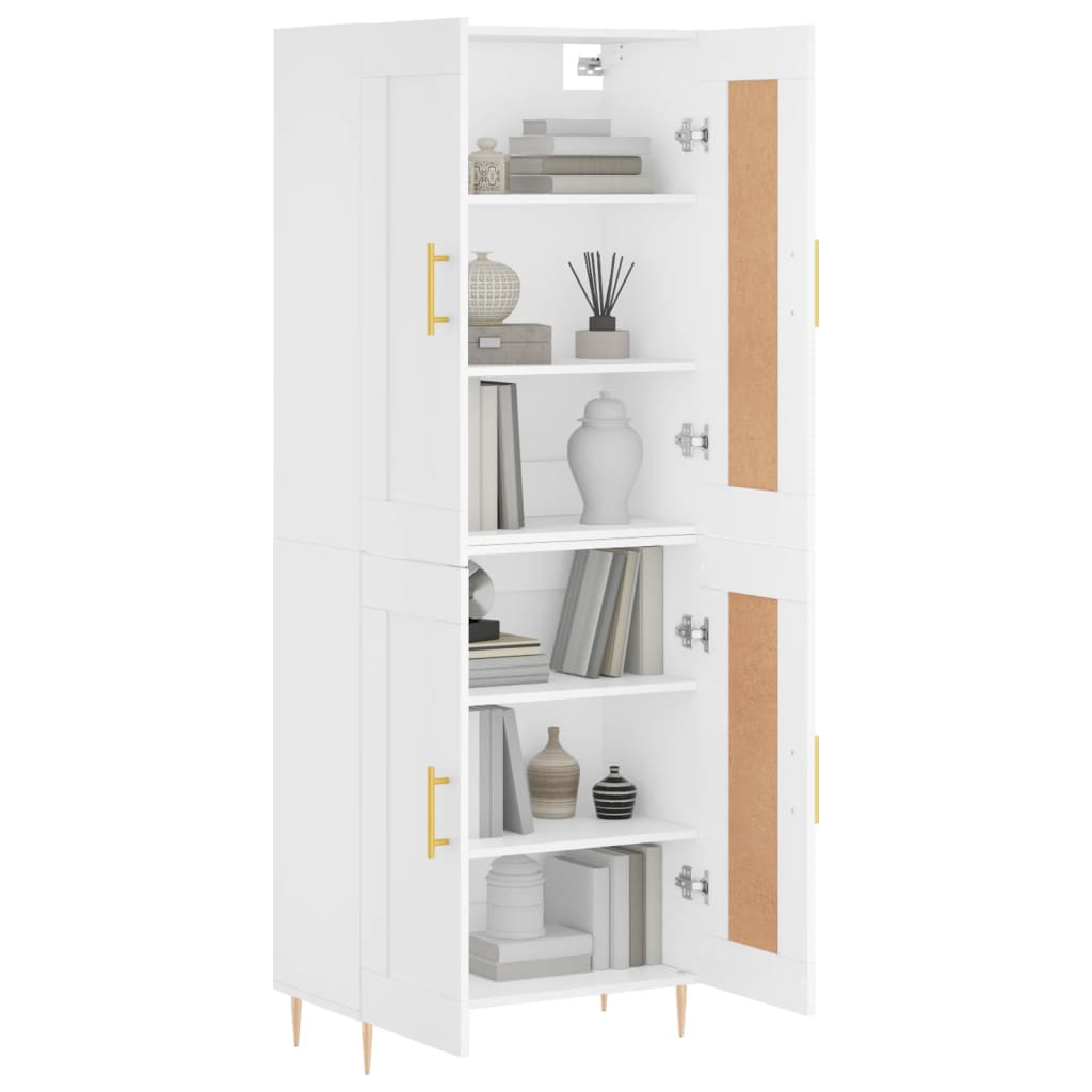vidaXL Highboard White 69,5x34x180 cm Engineered Wood