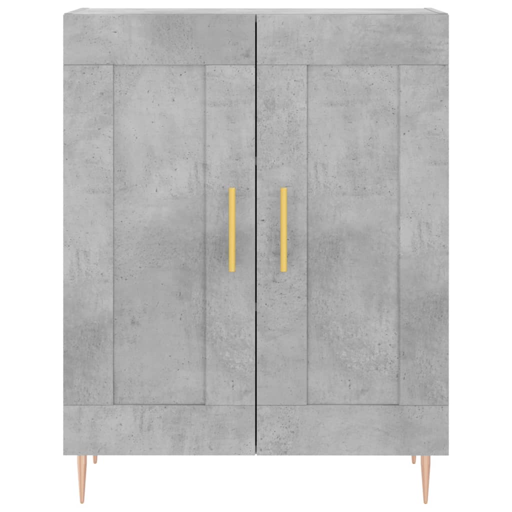 vidaXL Highboard Concrete Grey 69,5x34x180 cm Engineered Wood