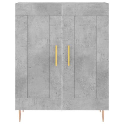 vidaXL Highboard Concrete Grey 69,5x34x180 cm Engineered Wood