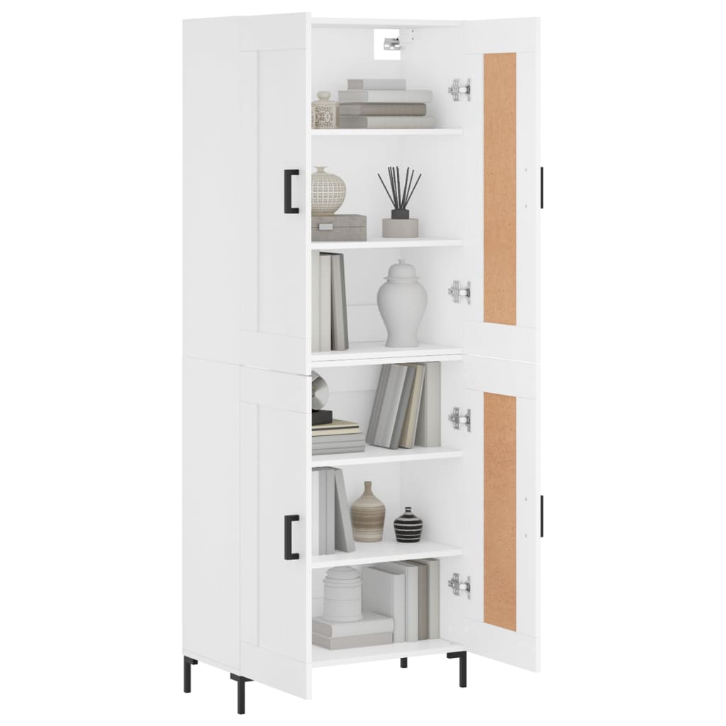 vidaXL Highboard White 69,5x34x180 cm Engineered Wood