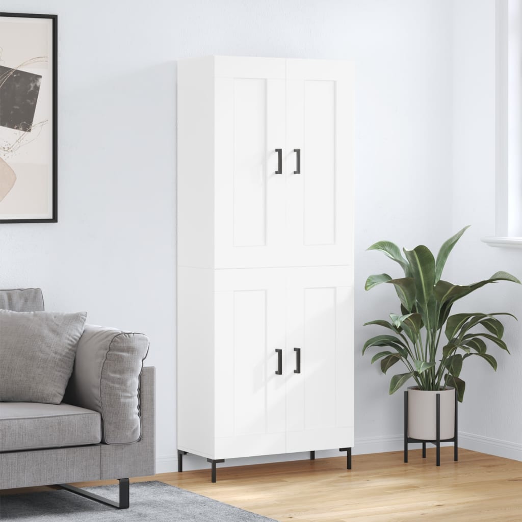 vidaXL Highboard White 69,5x34x180 cm Engineered Wood