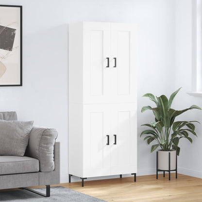 vidaXL Highboard White 69,5x34x180 cm Engineered Wood