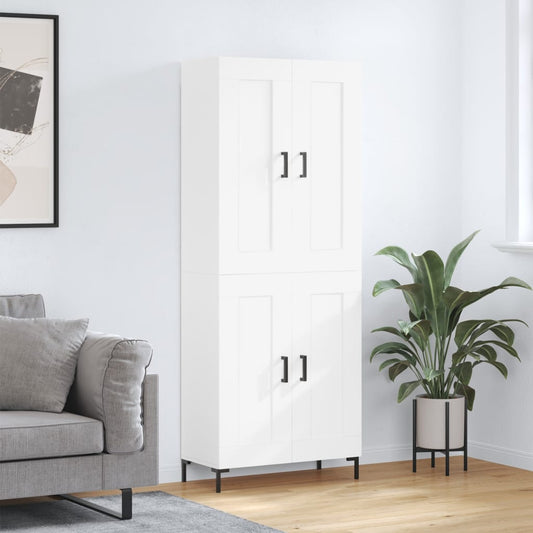 vidaXL Highboard White 69,5x34x180 cm Engineered Wood
