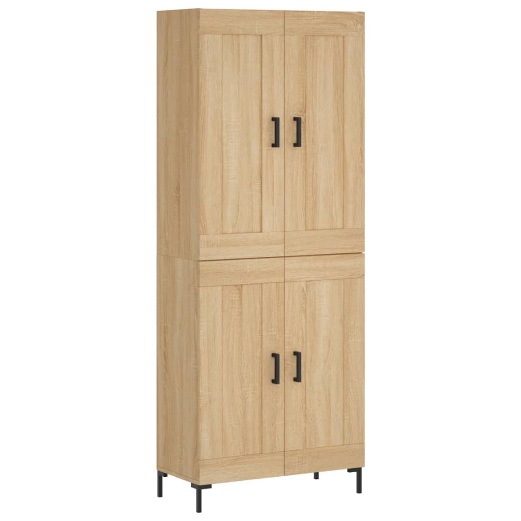 vidaXL Highboard Sonoma Oak 69,5x34x180 cm Engineered Wood