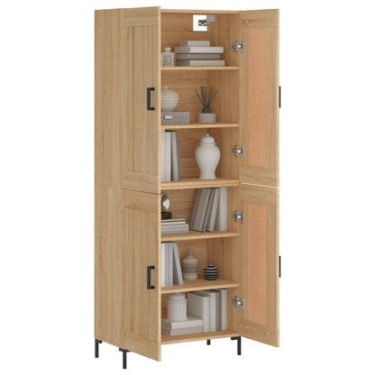vidaXL Highboard Sonoma Oak 69,5x34x180 cm Engineered Wood