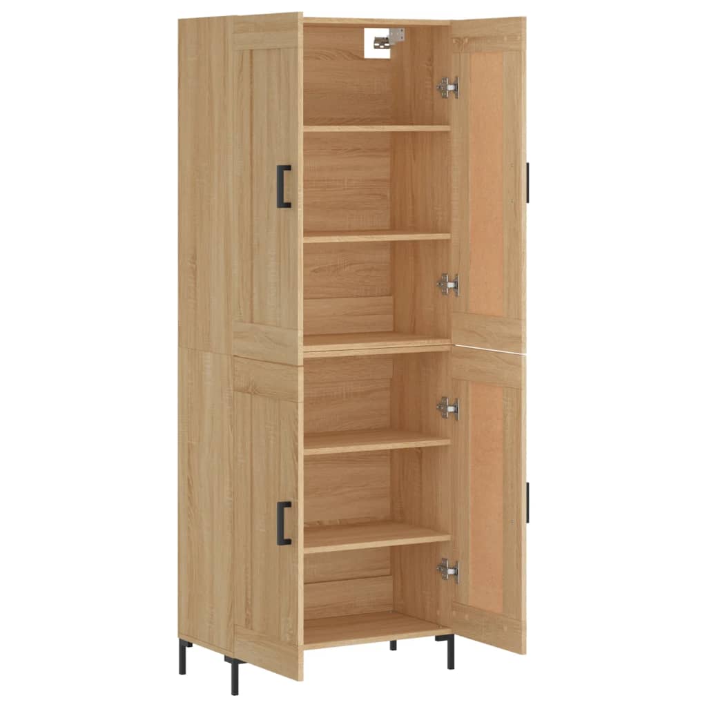 vidaXL Highboard Sonoma Oak 69,5x34x180 cm Engineered Wood