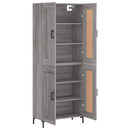 vidaXL Highboard Grey Sonoma 69,5x34x180 cm Engineered Wood