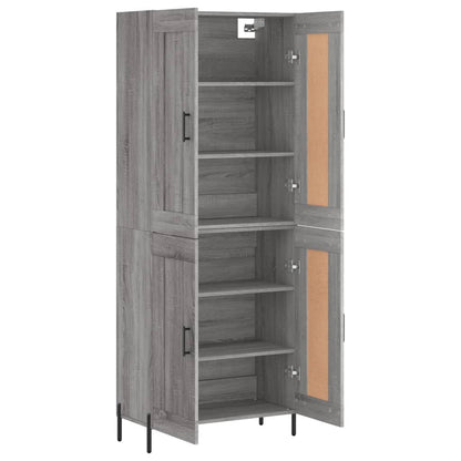 vidaXL Highboard Grey Sonoma 69,5x34x180 cm Engineered Wood