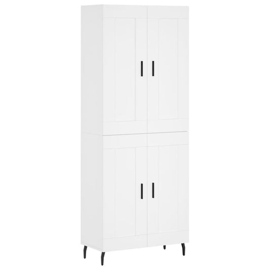vidaXL Highboard White 69,5x34x180 cm Engineered Wood