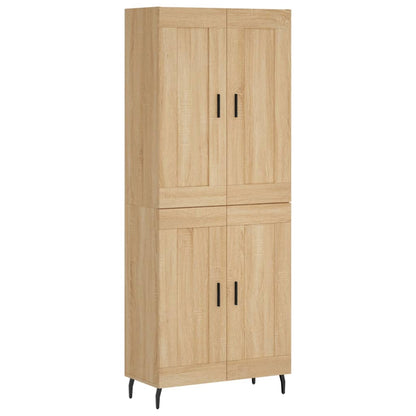 vidaXL Highboard Sonoma Oak 69,5x34x180 cm Engineered Wood