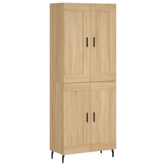vidaXL Highboard Sonoma Oak 69,5x34x180 cm Engineered Wood