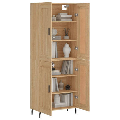 vidaXL Highboard Sonoma Oak 69,5x34x180 cm Engineered Wood