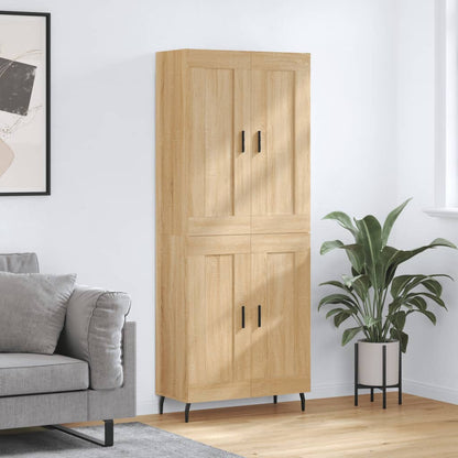 vidaXL Highboard Sonoma Oak 69,5x34x180 cm Engineered Wood