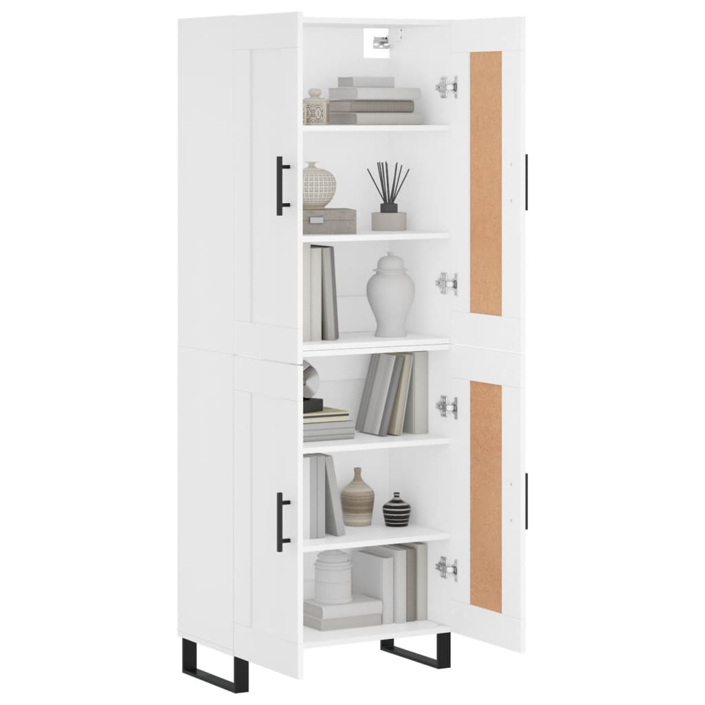 vidaXL Highboard White 69.5x34x180 cm Engineered Wood