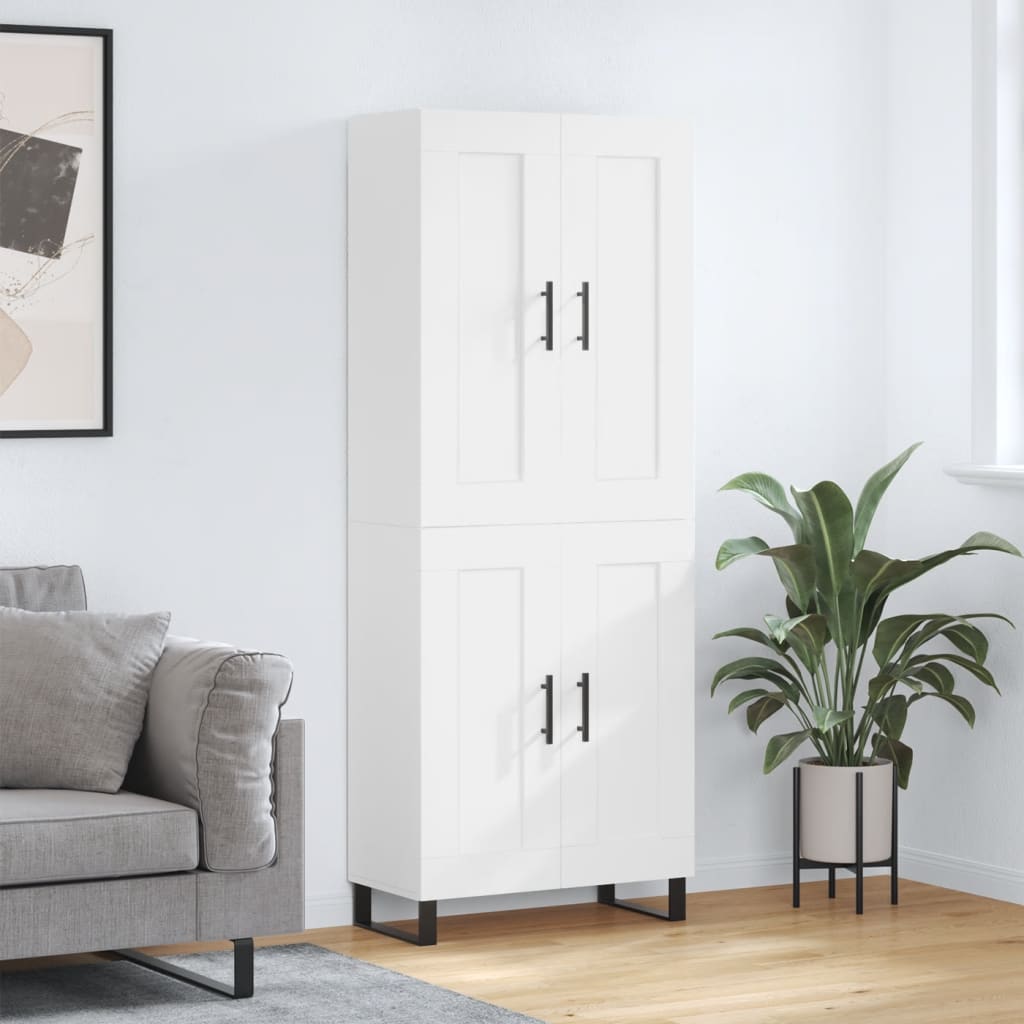 vidaXL Highboard White 69,5x34x180 cm Engineered Wood