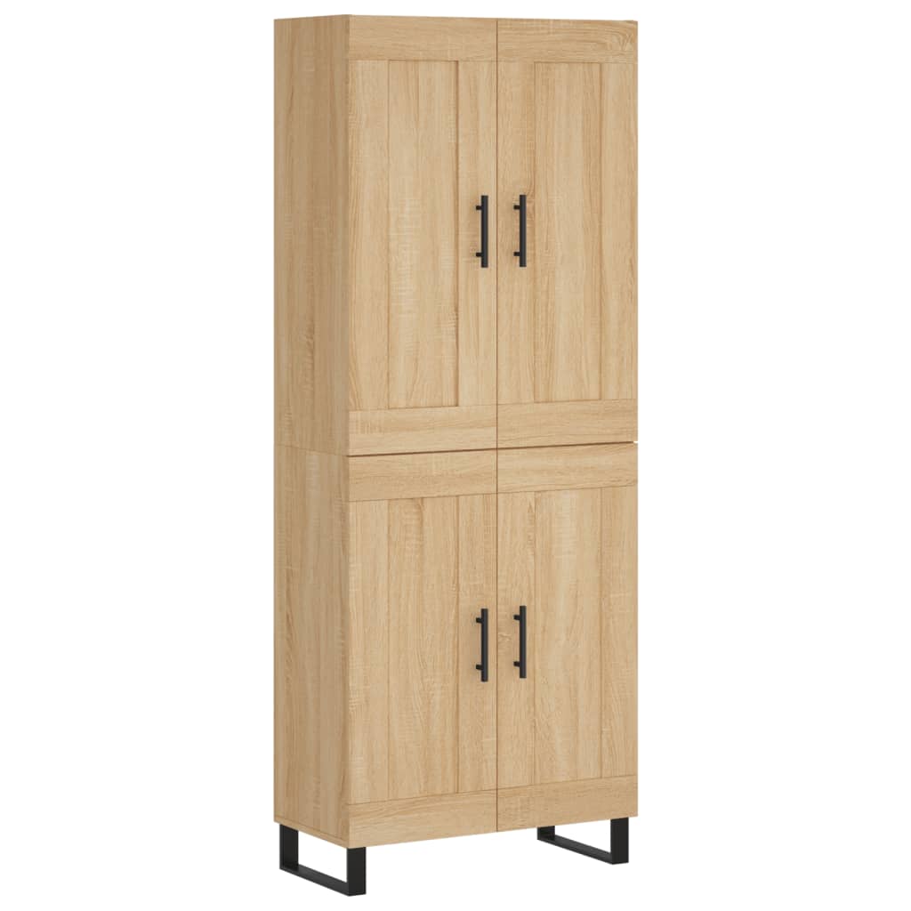 vidaXL Highboard Sonoma Oak 69,5x34x180 cm Engineered Wood