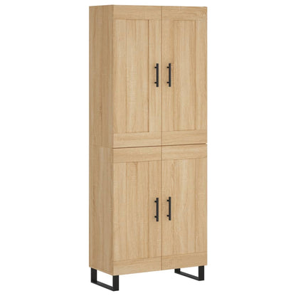 vidaXL Highboard Sonoma Oak 69,5x34x180 cm Engineered Wood