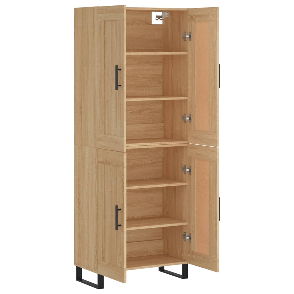 vidaXL Highboard Sonoma Oak 69,5x34x180 cm Engineered Wood