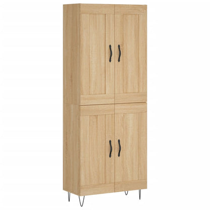 vidaXL Highboard Sonoma Oak 69,5x34x180 cm Engineered Wood