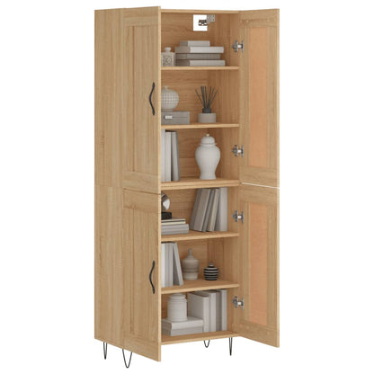 vidaXL Highboard Sonoma Oak 69,5x34x180 cm Engineered Wood