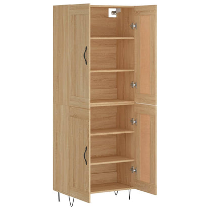 vidaXL Highboard Sonoma Oak 69,5x34x180 cm Engineered Wood