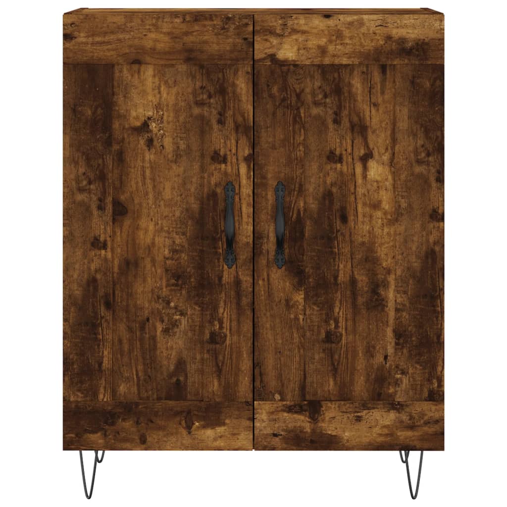 vidaXL Highboard Smoked Oak 69,5x34x180 cm Engineered Wood