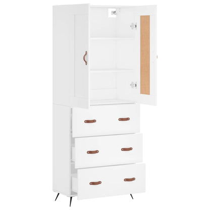 vidaXL Highboard White 69.5x34x180 cm Engineered Wood