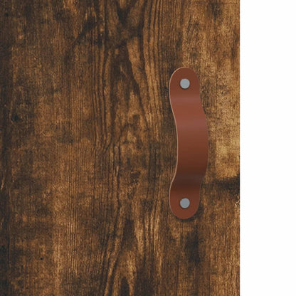 vidaXL Highboard Smoked Oak 69,5x34x180 cm Engineered Wood