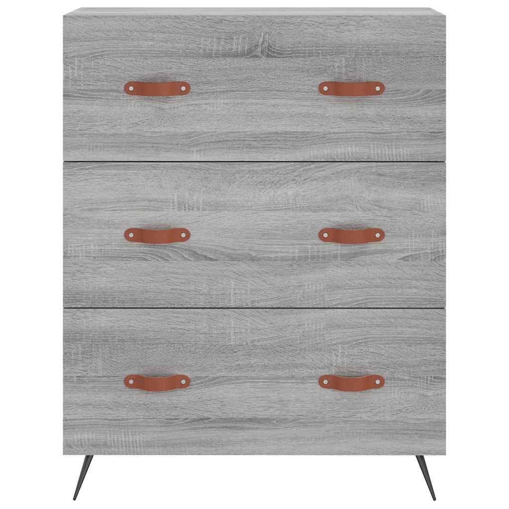vidaXL Highboard Grey Sonoma 69.5x34x180 cm Engineered Wood