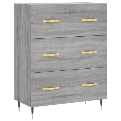 vidaXL Highboard Grey Sonoma 69,5x34x180 cm Engineered Wood