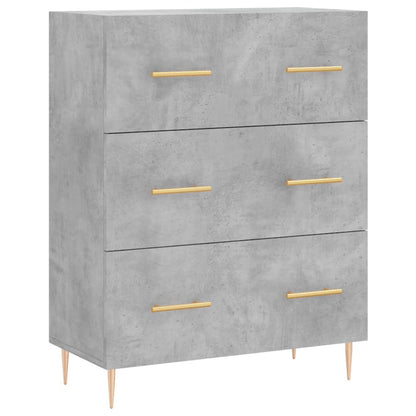 vidaXL Highboard Concrete Grey 69,5x34x180 cm Engineered Wood