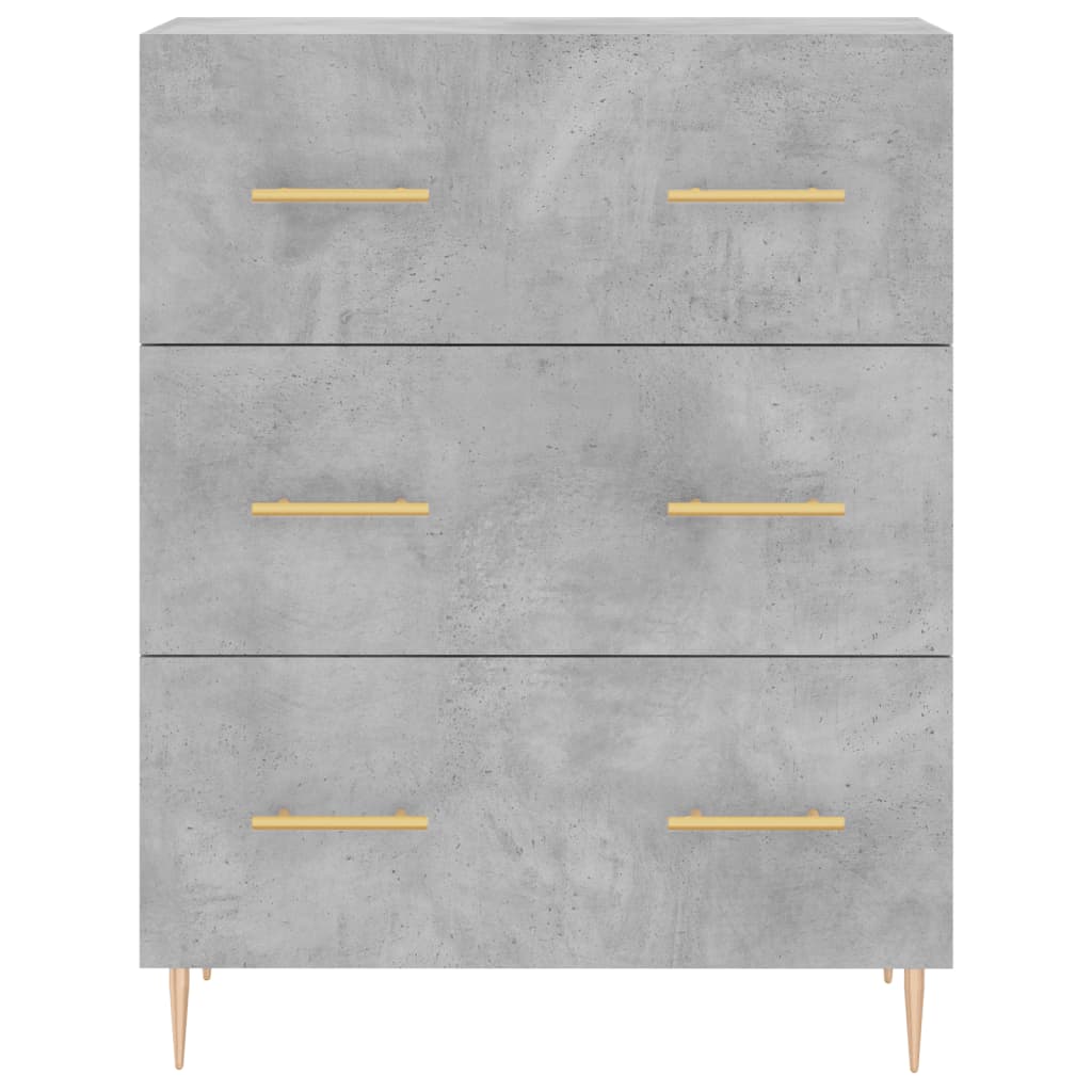 vidaXL Highboard Concrete Grey 69,5x34x180 cm Engineered Wood