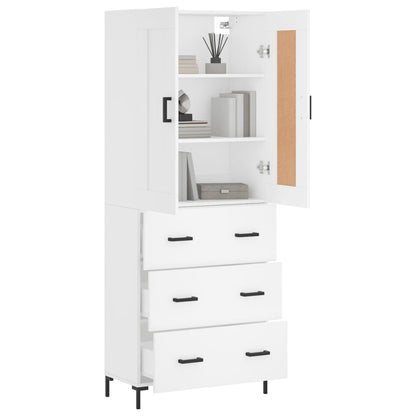 vidaXL Highboard White 69,5x34x180 cm Engineered Wood