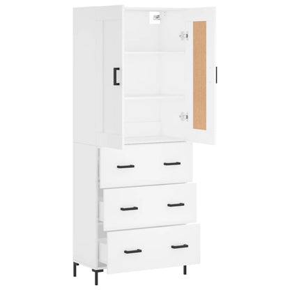 vidaXL Highboard White 69,5x34x180 cm Engineered Wood