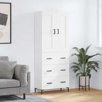 vidaXL Highboard White 69,5x34x180 cm Engineered Wood
