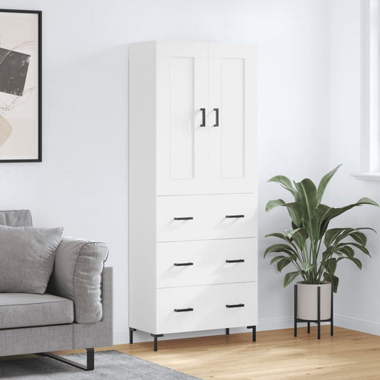 vidaXL Highboard White 69,5x34x180 cm Engineered Wood