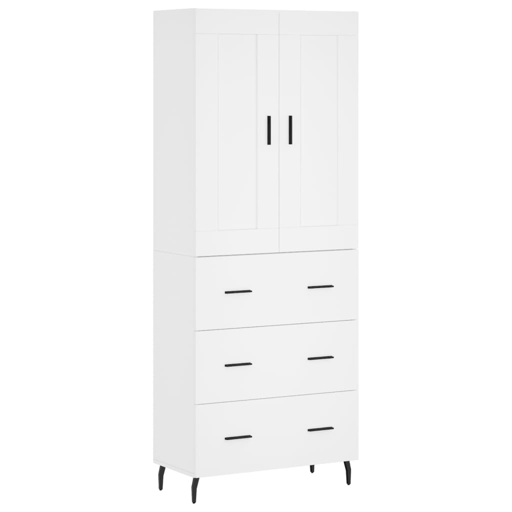 vidaXL Highboard White 69,5x34x180 cm Engineered Wood