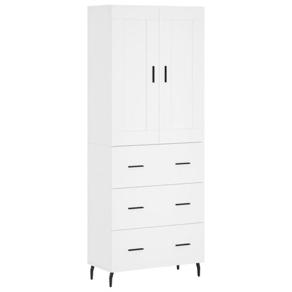vidaXL Highboard White 69,5x34x180 cm Engineered Wood