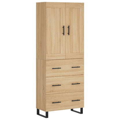 vidaXL Highboard Sonoma Oak 69.5x34x180 cm Engineered Wood