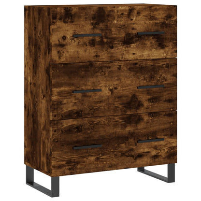vidaXL Highboard Smoked Oak 69,5x34x180 cm Engineered Wood