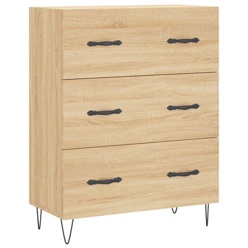 vidaXL Highboard Sonoma Oak 69,5x34x180 cm Engineered Wood