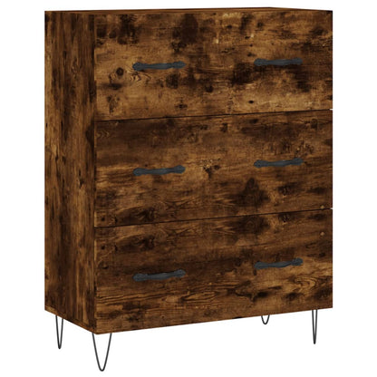 vidaXL Highboard Smoked Oak 69,5x34x180 cm Engineered Wood