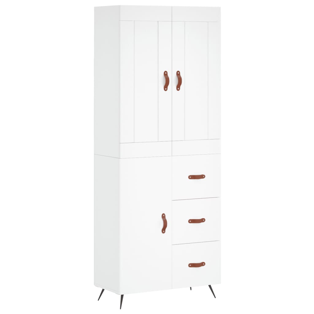 vidaXL Highboard White 69.5x34x180 cm Engineered Wood